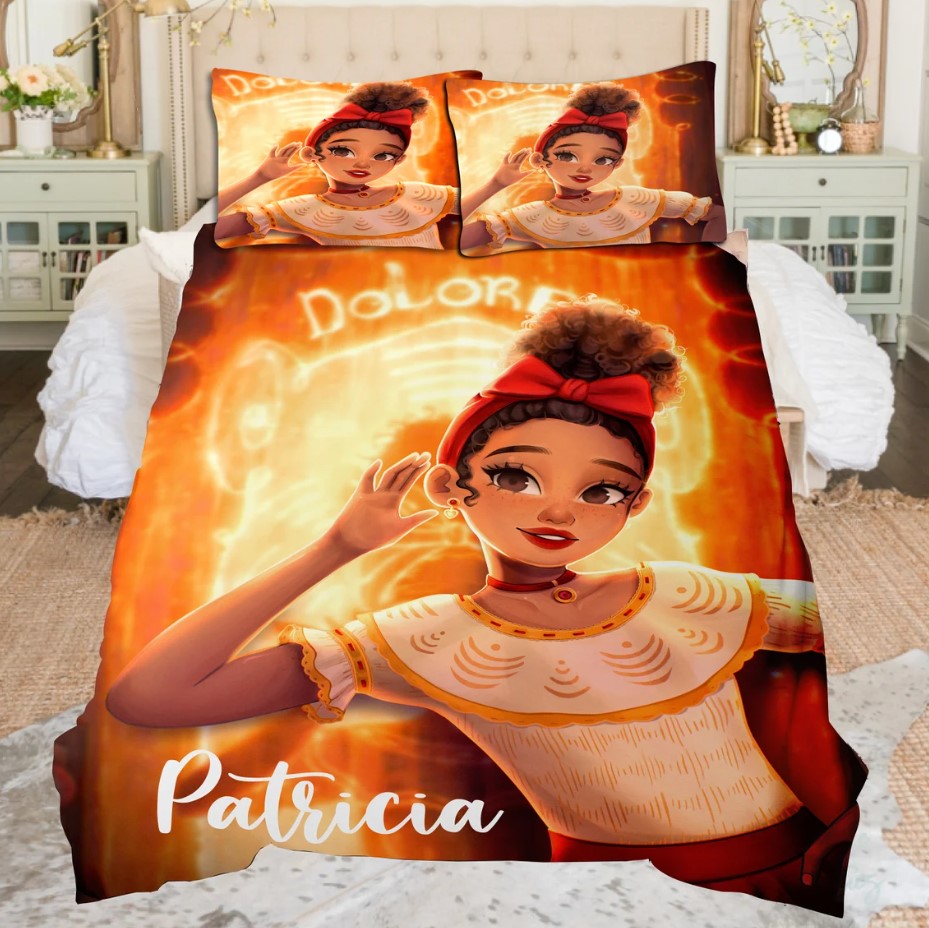 Personalized Dolores Encanto Bedding Set Encanto Movie Birthday Kid Gift Idea Disney Blanket Dolores Madrigal Fan Gift